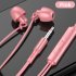 3 5mm Universal Sleep Headphones Soft Silicone Soundproof Noise proof Headphones Sports Music Earphones red