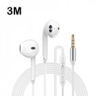 3.5mm Universal Wired  Headset Earbuds In-ear Earphone With Microphone Portable Earphone White