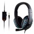 3 5mm Wired Gaming  Headset With Adjustable Microphone Volume Controller Noise Cancelling Headphones Compatible For Pc Gaming Black blue   transfer wire