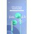 3 5mm Wired In line Earphones Subwoofer Headphones Semi in ear Earbuds With Microphone Calling Headset blue