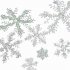 3 6pcs Christmas Tree Decoration Exquisite Wiredrawing Snow Flowers Hanging Pendant for Home Decor 23cm 3pcs