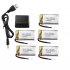 3 7V 550mah lithium battery for SP300 ZF04 gesture sensing quadcopter drone battery 6pcs charger