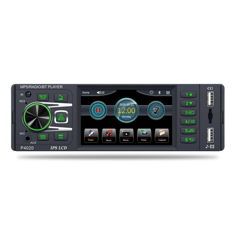 3.8 Inch Car Radio Ips Screen Bluetooth 2.0 Mp5 Player with Microphone