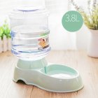 3 8L Pet Automatic Feeder Drinking Fountain Storage Barrel for Dogs Teddy Cat Supplies Automatic drinker light green