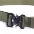 3 8cm Men Canvas Belt Quick Release Metal Buckle Nylon Training Belt  Khaki 125cm