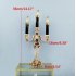 3 Arms LED Skeleton Candle Light Stand for Halloween Party Home Decor Battery Powered Red three candles