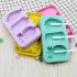 3 Cavities Silicone Ice Cream Mold Reusable Ice Cubes Tray Popsicle Mold with Stick random Little Pig Panda