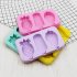 3 Cavities Silicone Ice Cream Mold Reusable Ice Cubes Tray Popsicle Mold with Stick random Car Snowman Rabbit