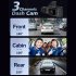 3 Channel Car Dash Cam  1080P Built In WiFi Dash Camera Front Inside Rear  Motion Detection  Loop Recording  3  Screen Infrared Night Fill Light black
