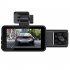 3 Channel Car Dash Cam  1080P Built In WiFi Dash Camera Front Inside Rear  Motion Detection  Loop Recording  3  Screen Infrared Night Fill Light black