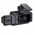 3 Channel Car Dash Cam  1080P Built In WiFi Dash Camera Front Inside Rear  Motion Detection  Loop Recording  3  Screen Infrared Night Fill Light black