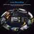 3 Channel Car Dash Cam  1080P Built In WiFi Dash Camera Front Inside Rear  Motion Detection  Loop Recording  3  Screen Infrared Night Fill Light black