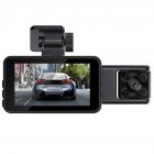 3-Channel Car Dash Cam, 1080P Built In WiFi Dash Camera Front Inside Rear, Motion Detection, Loop Recording, 3