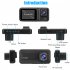 3 Channel Dash Cam 1080P Front 720P Cab 480P Rear Triple Dash Camera IPS Screen Driving Recorder 24Hr Parking Mode Black