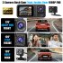 3 Channel Dash Cam 1080P Front 720P Cab 480P Rear Triple Dash Camera IPS Screen Driving Recorder 24Hr Parking Mode Black