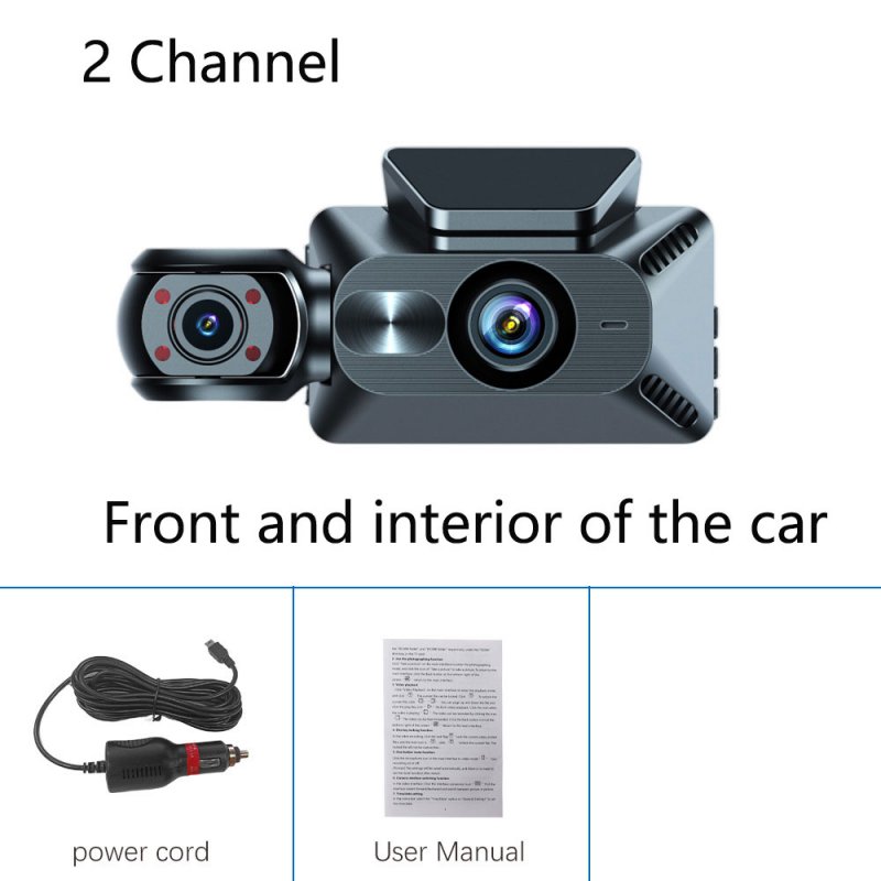 3 Channel Dash Cam Built-in WiFi Front and Rear Inside Dash Camera 1080P Camera
