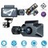 3 Channel Dash Cam Built in WiFi Front And Rear Inside Dash Camera 1080P Three Way Camera Dashboard Night Vision Camera 170  Wide Angle Recorder For Cars Front  