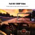 3 Channel Dash Cam Front Rear Inside 1080p Full High Definition Wide Angle Dashboard Camera Ir Night Vision Black