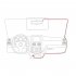 3 Channel Dash Cam Front Rear Inside 1080p Car Camera Parking Monitor Front Windshield Mounting Black