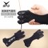 3 Finger Gloves Leather Guard Safety Archery Gloves Curved Bow Cowhide Protective Gloves for Archery XL