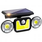 3 Heads Solar Wall Lamp With 2 Eyes Outdoor Waterproof Rotatable Motion Sensor Garden Street Lights TG-TY05103 3-head wall lamp