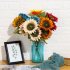 3 Heads Sunflower Artificial Flowers Bouquet Home Wedding Decor DIY Crafts Brown 63cm
