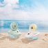 3 In 1 Air Humidifier with LED Night Light and Mini Fan USB Rechargeable Desktop Mini Fan white 190   110   90mm