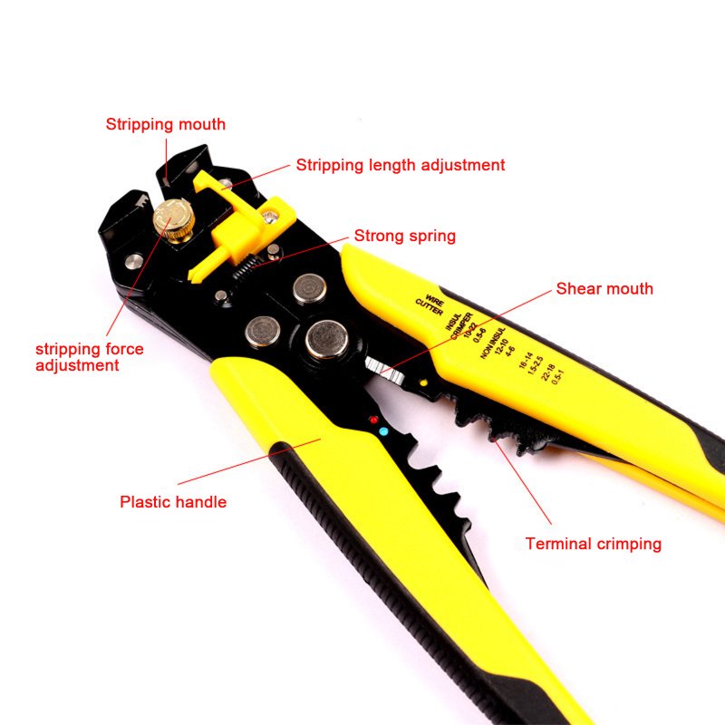 3 In 1 Automatic Wire Stripper Multifunctional Wire Crimper Cutter Crimping Tool