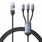 3-In-1 Charging Cable 100W Fast Charging Multi Cord Data Transmission Adapter