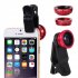 3 In 1 Clip on Cell Phone Camera Lens  180 Degree Fisheye Lens   10X Micro Lens  0 67X Wide Angle Lens for Most Smartphones