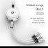 3 In 1 Fast Charging Cable Multi Port 3a Fast Charge Data Cable Retractable Compatible For Huawei Android white
