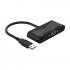 3 In 1 Hub Converter Usb 3 0 To Hd mi compatible Vga 1080p Hd Adapter Compatible For Windows7 8 10 11   Os Projector black