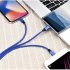 3 In 1 Multi function Data Line Mobile Mobile Phone Charging Cable One Dragging Three Braided Data Cable Red