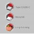 3 In 1 Multi function Data Line Mobile Mobile Phone Charging Cable One Dragging Three Braided Data Cable Red