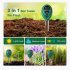 3 In 1 Soil Moister Tester Water Ph Light Test Meter Kit Gardening Tools For Garden Indoor Outdoor green