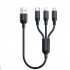 3 In 1 USB C Charging Cable 66W Fast Charging Micro USB Data Cable Cord 1 2m Length Reliable Charging For All Your Devices 1 2 meters black 3A