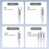3 In 1 USB C Charging Cable 66W Fast Charging Micro USB Data Cable Cord 1 2m Length Reliable Charging For All Your Devices 1 2 meters black 3A