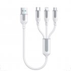 3 In 1 USB-C Charging Cable 66W Fast Charging Micro USB Data Cable Cord 1-2m Length Reliable Charging For All Your Devices 0.3 meters white 3.5A