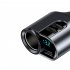 3 In 1 USB Car Charger 12 24V Cigarette Lighter Adapter Multi Ports USB PD Fast Charging Socket Splitter  gray 