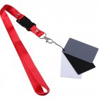 3 In 1 White Black Grey Balance  Cards 18-degree Small Gray Card With Neck Strap Photography Accessories Black White Gray