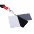 3 In 1 White Black Grey Balance  Cards 18 degree Small Gray Card With Neck Strap Photography Accessories Black White Gray