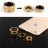3 In 1 Wide Angle Micro Zoom Fisheye Lens Clip For Samsung Huawei Phone Camera Webcam Cover Case black