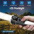 3 In1 Solar Led Mini Flashlight Multifunctional Usb Charging Safety Hammer Torch Work Lights Survival Tools as shown