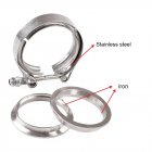 3   Inch SS304 V Band Clamp Set Stainless Steel M F 3v Band Turbo Exhaust Downpipe