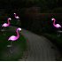 3 LEDs Solar power Garden Light Flamingo Lawn Lamp Waterproof Night Light for Outdoor Garden Decoration  white light