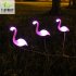 3 LEDs Solar power Garden Light Flamingo Lawn Lamp Waterproof Night Light for Outdoor Garden Decoration  white light