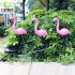 3 LEDs Solar power Garden Light Flamingo Lawn Lamp Waterproof Night Light for Outdoor Garden Decoration  white light