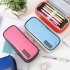 3 Layer Pencil Case Big Capacity Waterproof Zipper Pen Bag Pouch School Stationery Supply Coral pink