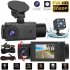 3 Lens Car Driving Recorder 2 Inch HD 1080p Front Rear Video Recorder Night Vision G Sensor Dvr Dash Cam Black