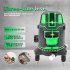 3 Lines Level Meter High Brightness High Accuracy Ip54 Waterproof Self leveling for Picture Hanging Construction US Plug